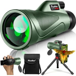 12x60 Powerfull Monoculars for Adults with Smartphone Adapter Tripod Plus Portable Bag, Larger Vision Monoculars for Adults with BAK4 Prism & FMC Lens, Suitable for Bird Watching Hiking