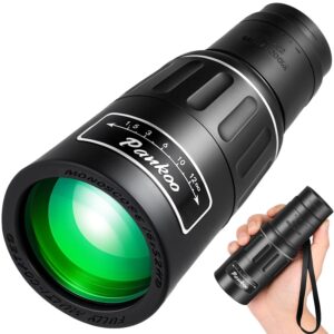 16X52 Monocular Telescope, 2025 High Power Prism Compact Monoculars for Adults Kids, HD Monocular Scope for Bird Watching Hiking Concert Travelling, D-Black
